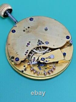 Helical Hairspring Detent Chronometer Pocket Watch Movement, For Repair (P108)