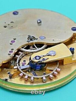 Helical Hairspring Detent Chronometer Pocket Watch Movement, For Repair (P108)