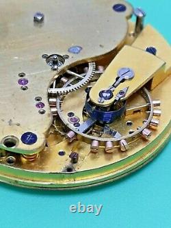 Helical Hairspring Detent Chronometer Pocket Watch Movement, For Repair (P108)