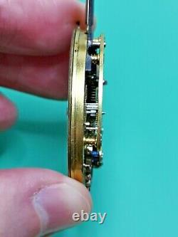 Helical Hairspring Detent Chronometer Pocket Watch Movement, For Repair (P108)