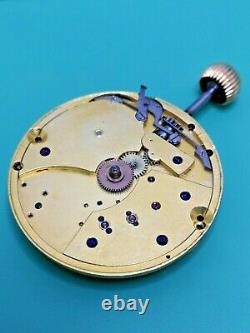 Helical Hairspring Detent Chronometer Pocket Watch Movement, For Repair (P108)