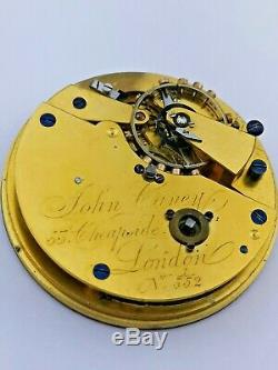 Helical Hairspring Fusee Detent Chronometer Pocket Watch Movement, London (R70)