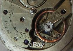 Henri Grandjean & Co. Pocket watch movement & beautiful dial in custom case