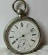 Henry Beguelin Locle Silver Pocket Watch Key Wind Movement Size 16s N°50263