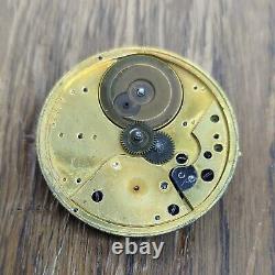 Henry Capt Geneve Gold Dial Cylinder Pocket Watch Movement Working (T116)