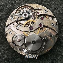 Henry Moser & Co & Burlington Watch Co 21J 5 ADJ RAILROAD Pocket Watch Mouvement