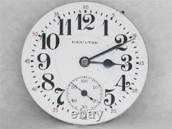 High Grade 16s Hamilton 21 Jewel Railroad Grade 990 Pocket Watch Movement & Dial