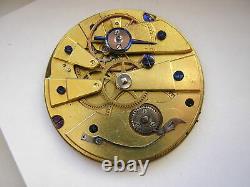 High Grade Cylinder French Pocket Watch movement + dial circa1780 good working