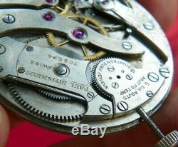High Grade Extra Thin Paul Ditisheim Pocket Watch 38mm 18j 8 Adjustments Bkn Stf