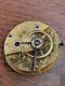 High Grade Fusee Pocket Watch Movement, Diamond End Stone, For Repair #l745