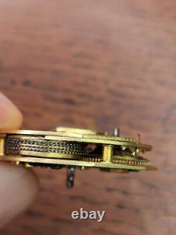 High Grade Fusee Pocket Watch Movement, Diamond End Stone, for Repair #L745