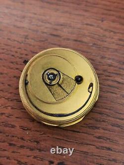 High Grade Fusee Pocket Watch Movement, Diamond End Stone, for Repair #L745