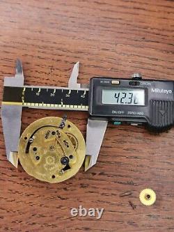 High Grade Fusee Pocket Watch Movement, Diamond End Stone, for Repair #L745