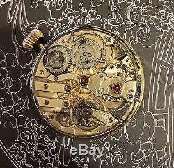 High Grade Lecoultre Quarter Minute Repeater Pocket Watch Movement Working 45 MM