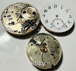 High Grade Pocket Watch Movements Job Lot Of 3