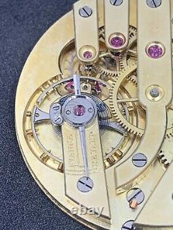 High Grade Swiss Pocket Watch Movement Unmarked Ruby Jewels Parts F4535
