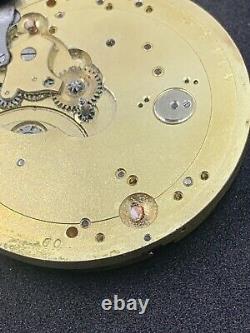 High Grade Swiss Pocket Watch Movement Unmarked Ruby Jewels Parts F4535