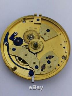 High Quality Barraud & Lunds London Fusee Pocket Watch Movement Working (P71)