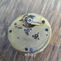High Quality Fusee Pocket Watch Movement Robert Smyth With Gold Pallet (AO29)