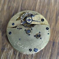 High Quality Fusee Pocket Watch Movement Robert Smyth With Gold Pallet (AO29)
