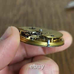 High Quality Fusee Pocket Watch Movement Victor Piaget, London To Restore (AO30)