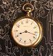 High Grade 18 K Solid Gold Tiffany Pocket Watch Pp Movement 33.68 Mm Working