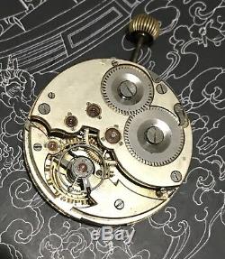 High grade RARE Balance Pivoted Detent Helical Hairspring pocket watch movement
