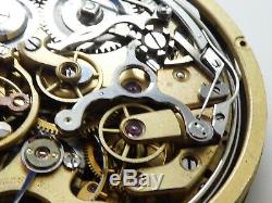 High grade REPEATER Chronograph 1900s POCKET WATCH 50mm not working Movement M6