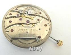 High grade Ulysse Nardin Locle pocket watch movement 41mm not working (Z508)