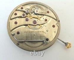 High grade Ulysse Nardin Locle pocket watch movement 41mm not working (Z508)