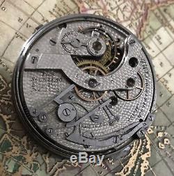 High grade Waltham five minute repeater chronograph pocket watch movement /Parts