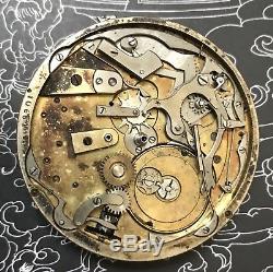 High grade two train independent repeater pocket watch movement FOR PART