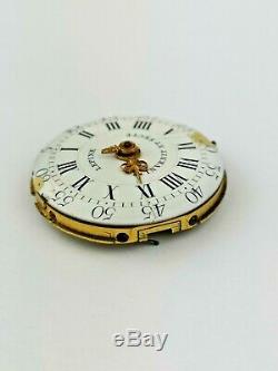 Historically Important Early Lépine Virgule Escapement Pocket Watch Movement