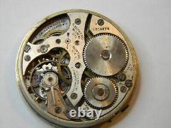 Howard 21j Series 11 Railroad Chronometer Montgomery Dial Pocket Watch Movement