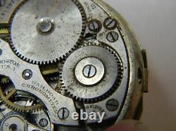 Howard 21j Series 11 Railroad Chronometer Montgomery Dial Pocket Watch Movement