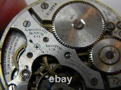 Howard 21j Series 11 Railroad Chronometer Montgomery Dial Pocket Watch Movement