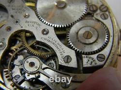 Howard 21j Series 11 Railroad Chronometer Montgomery Dial Pocket Watch Movement