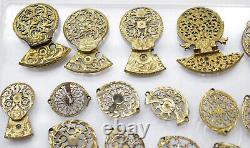 Huge lot Antique Verge Fusee pocket watch movement parts