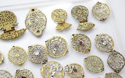 Huge lot Antique Verge Fusee pocket watch movement parts