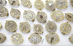 Huge lot Antique Verge Fusee pocket watch movement parts