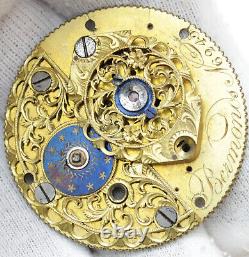 Huge lot Antique Verge Fusee pocket watch movement parts