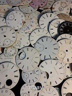 Huge lot OF 190 Hamilton Elgin Pocket Watch dials porcelain