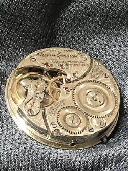 ILLINOIS BUNN SPECIAL 60 HOUR 16s 21j POCKET WATCH MOVEMENT RUNNING STRONG A++++