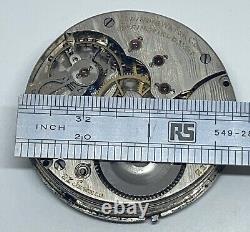 ILLINOIS POCKET WATCH MOVEMENT 21 Jewels 16s 1909 Runs