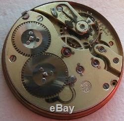 IWC Chronometer Pocket watch movement & enamel dial 45 mm. In diameter