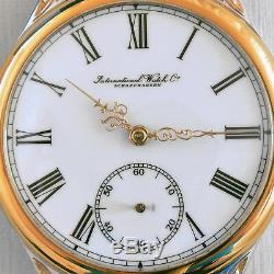 IWC Schaffhausen Hand-Engraved CHATON Movement cal. 53 Pocket Watch 1900-1905