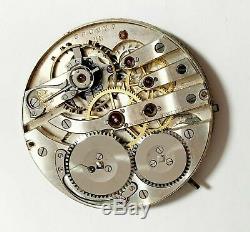 IWC cal 66 for Beyer Zurich'1 classe' 1910s antique pocket watch movement