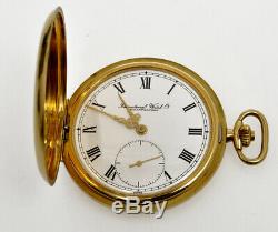 IWC vintage 1971 18k hunting case pocket watch special Cal. 982 Movement mint
