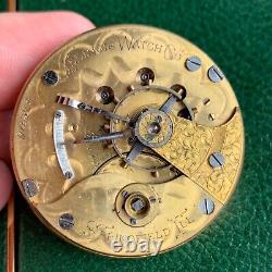 Illinois 18S Grade 3 5th Pinion Gilt Open Face Pocket Watch Movement