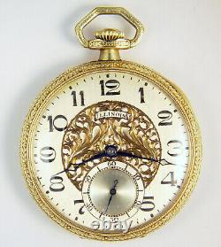 Illinois 23 Jewel 12s Rare Satin Movement Finish Grade 410 Pocket Watch